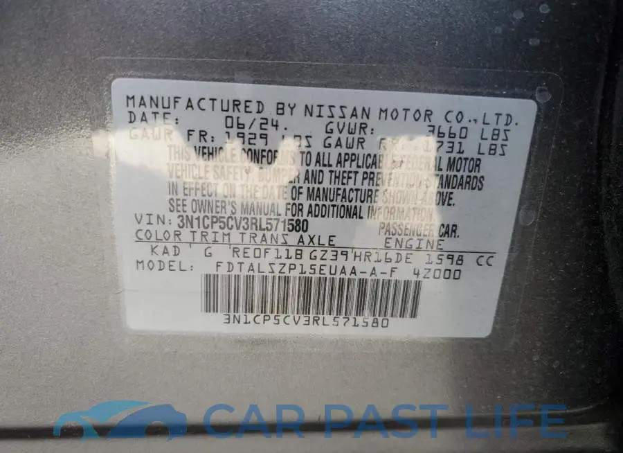 3N1CP5CV3RL571580# 13