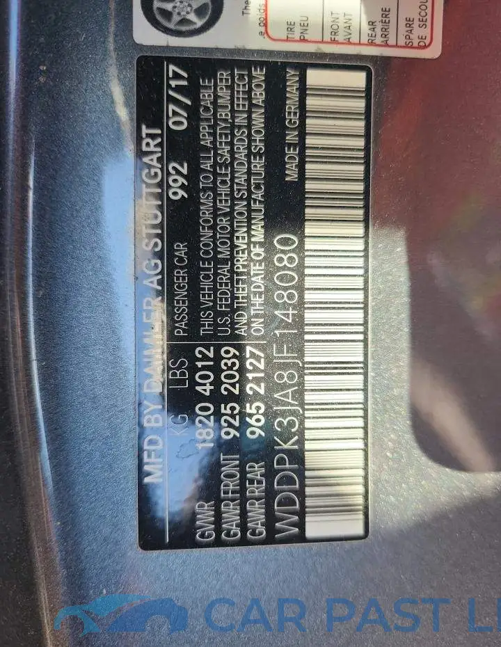 WDDPK3JA8JF148080# 12