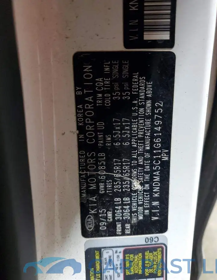 KNDMA5C11G6149752# 13