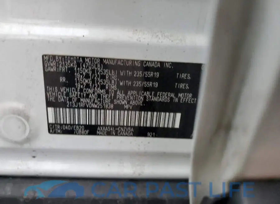 2T3J1RFV0NW251838# 13