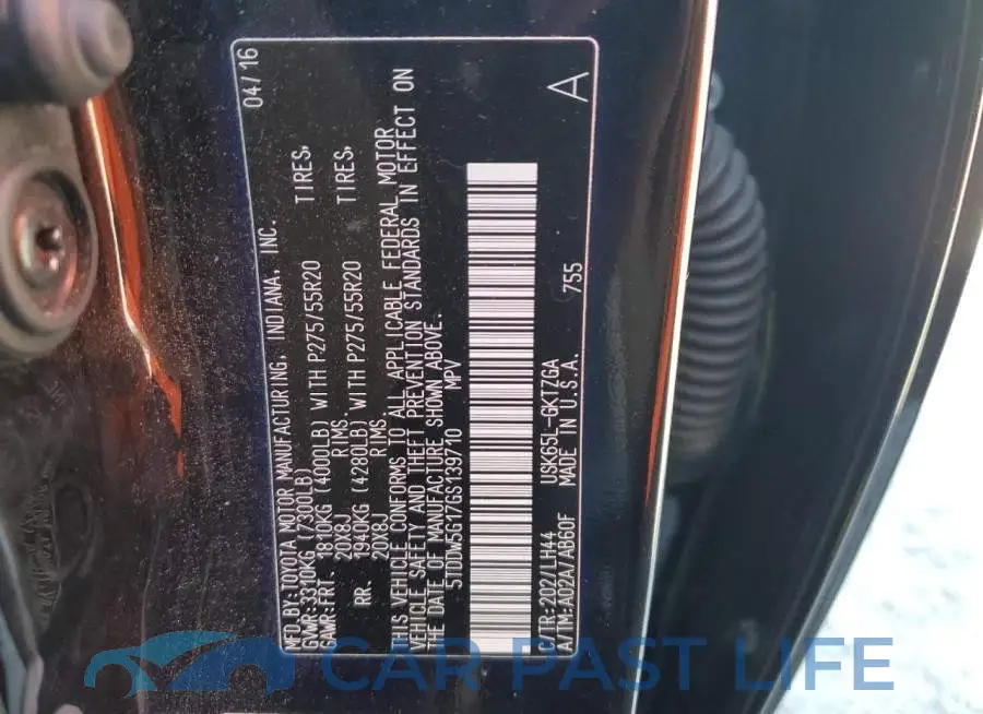 5TDDW5G17GS139710# 13