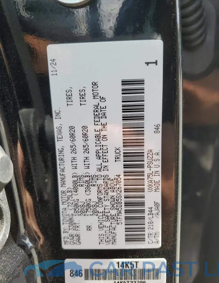 5TFMA5DB5SX267054# 12