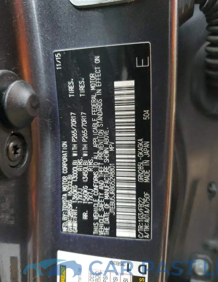 JTEBU5JR8G5298801# 13