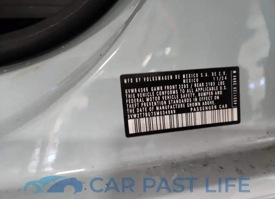 3VW2T7BU7SM034989# 12