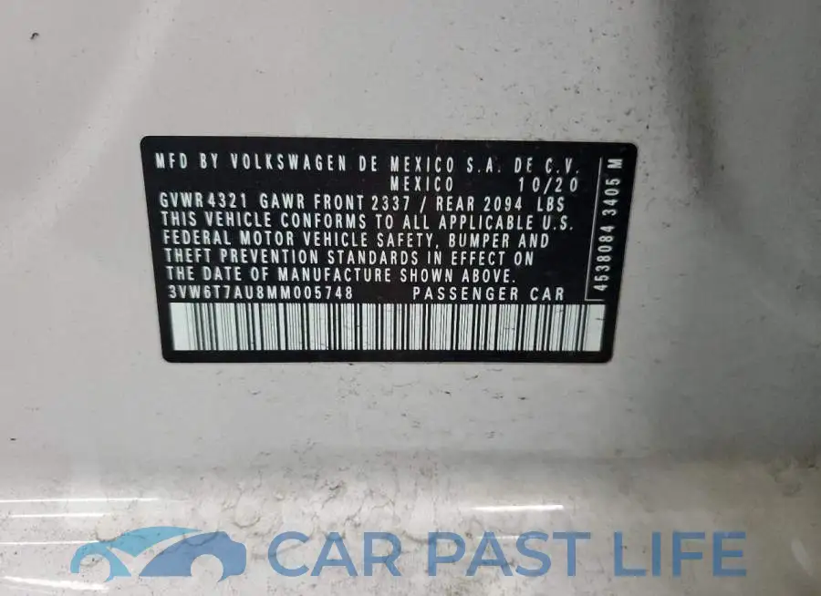 3VW6T7AU8MM005748# 12