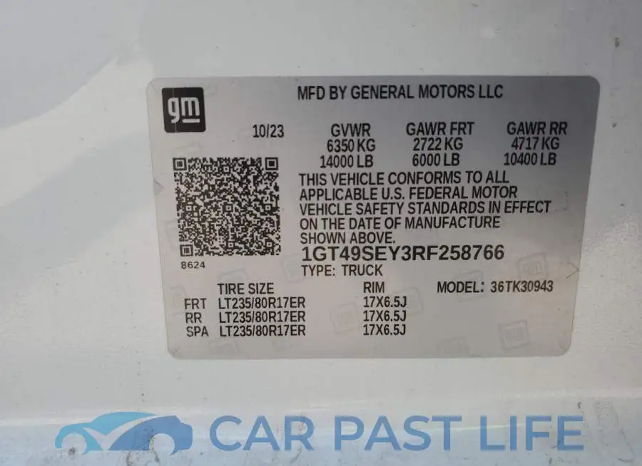 1GT49SEY3RF258766# 12