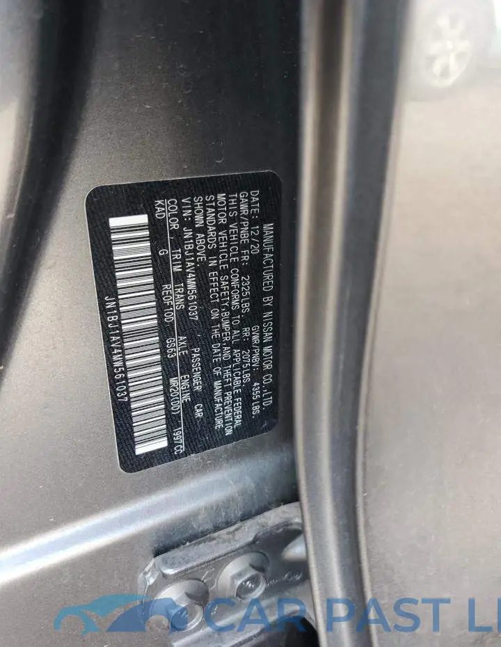 JN1BJ1AV4MW561037# 12