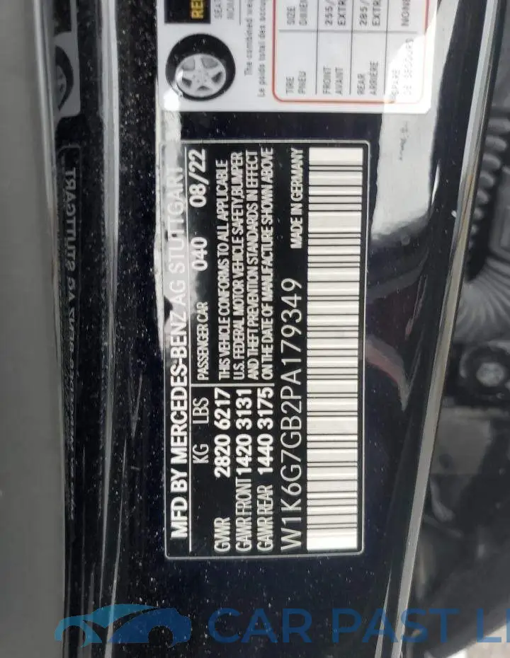 W1K6G7GB2PA179349# 12