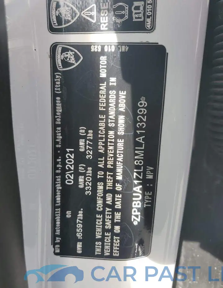 ZPBUA1ZL8MLA13299# 13