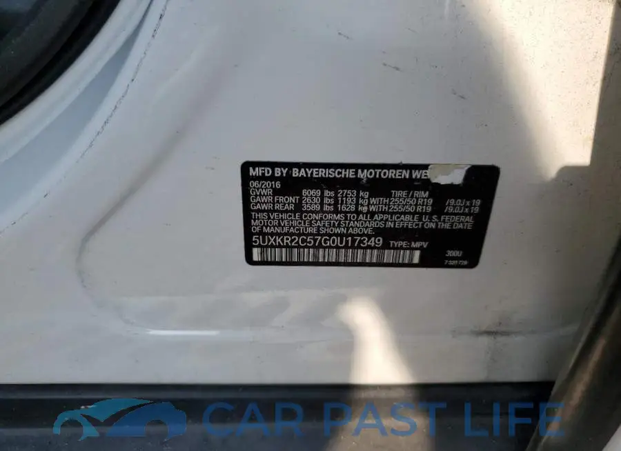 5UXKR2C57G0U17349# 13