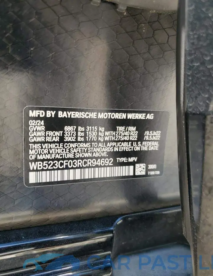 WB523CF03RCR94692# 12