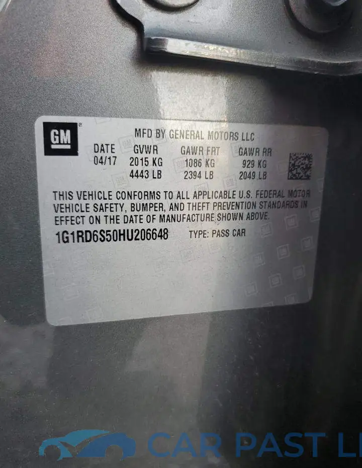 1G1RD6S50HU206648# 12