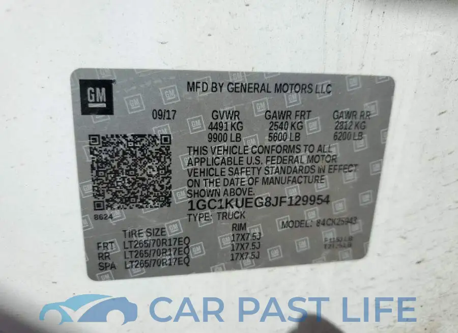 1GC1KUEG8JF129954# 12