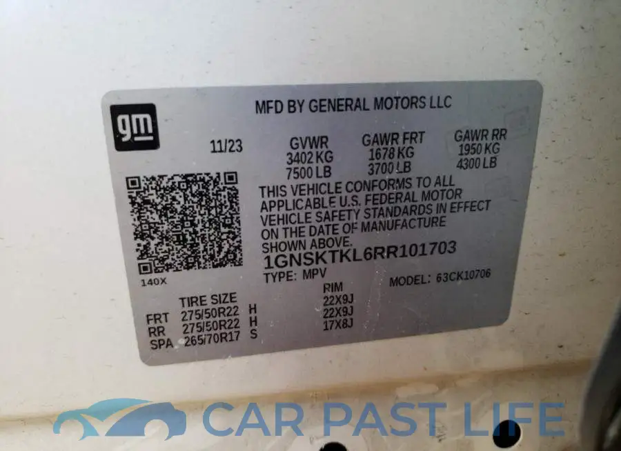 1GNSKTKL6RR101703# 13