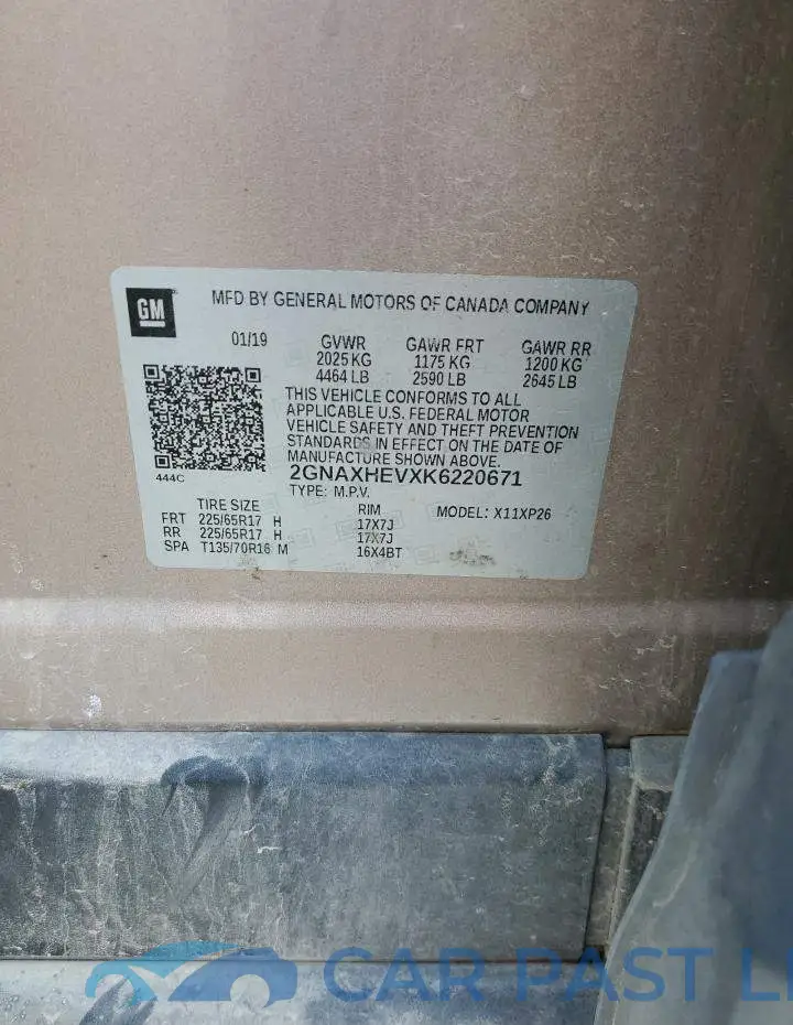 2GNAXHEVXK6220671# 13