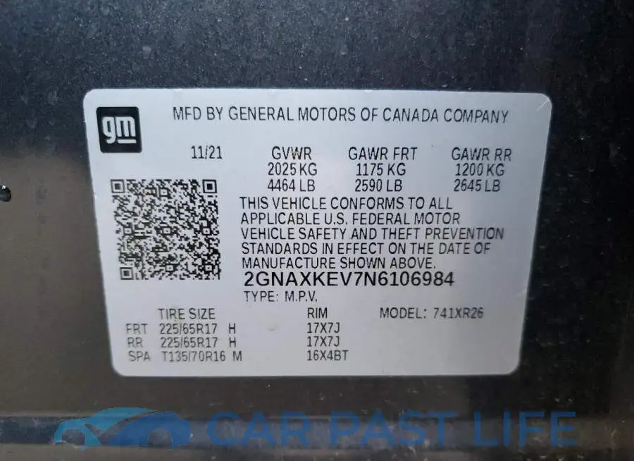 2GNAXKEV7N6106984# 13
