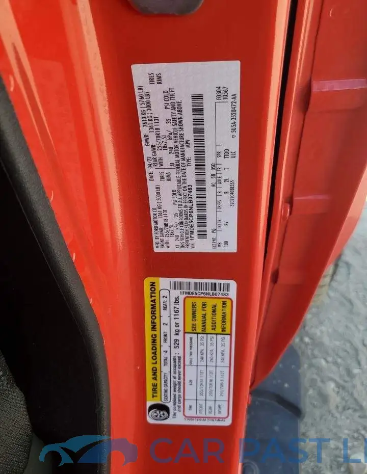 1FMDE5CP6NLB07483# 14