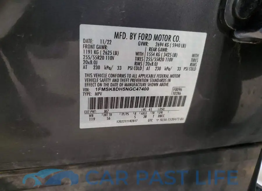 1FMSK8DH5NGC47400# 14