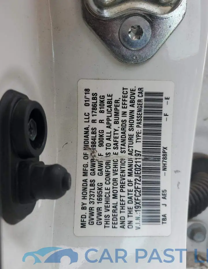 19XFC2F72JE021197# 12