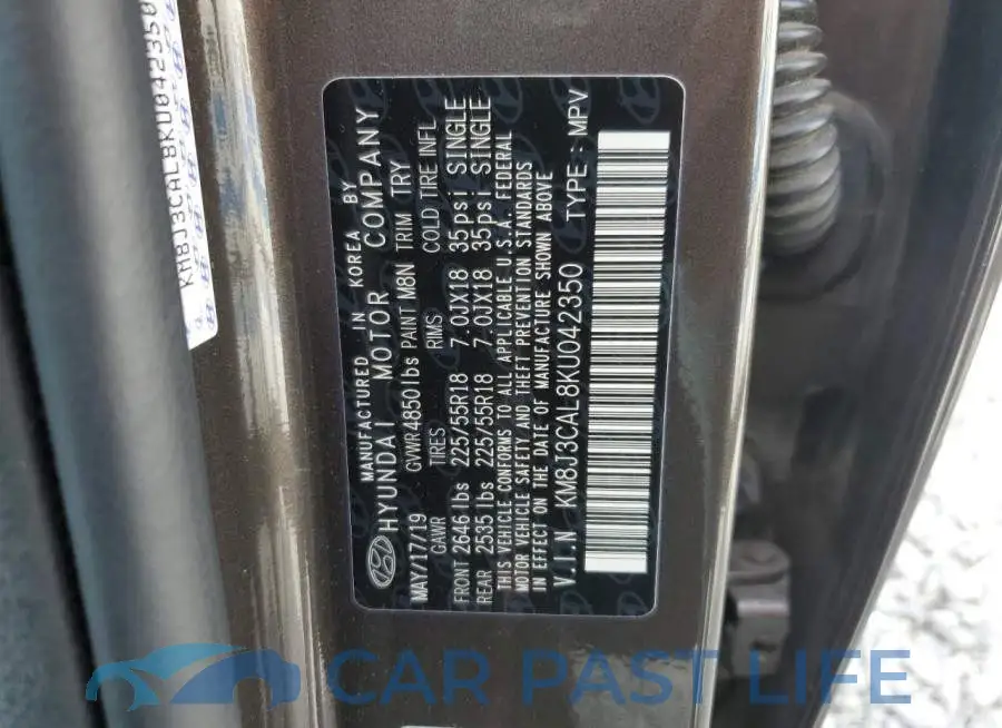 KM8J3CAL8KU042350# 13