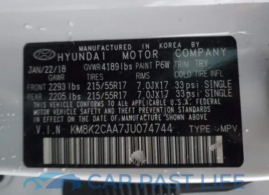 KM8K2CAA7JU074744# 12