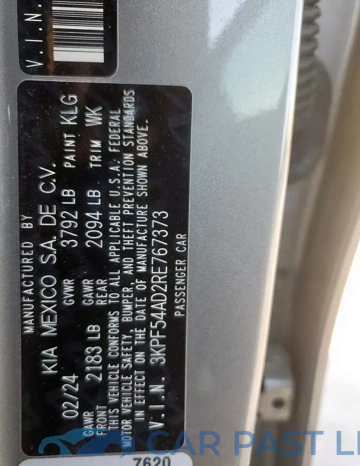 3KPF54AD2RE767373# 13