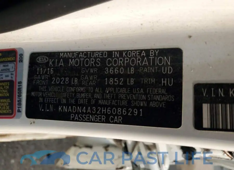 KNADN4A32H6086291# 12