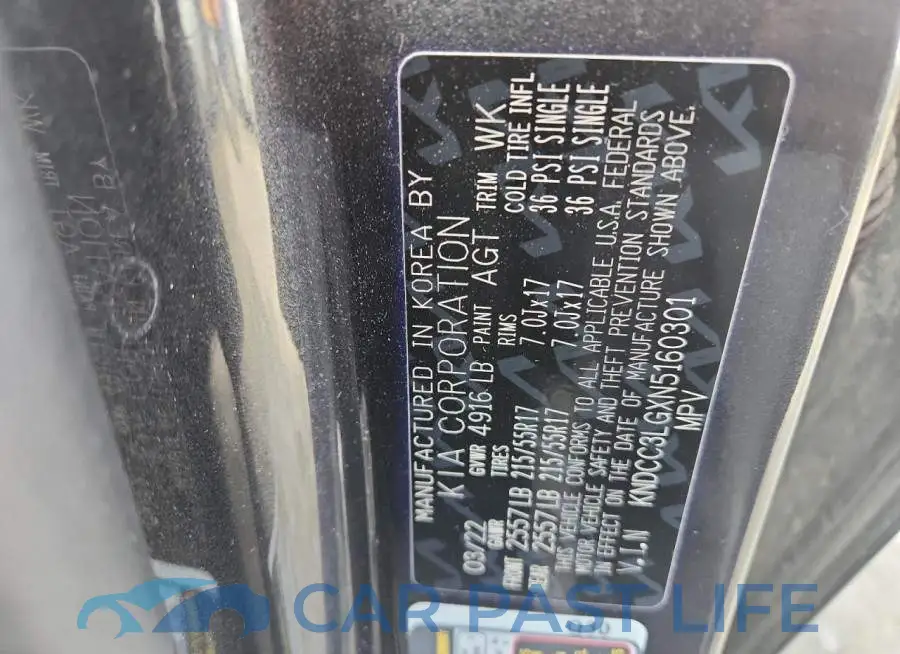 KNDCC3LGXN5160301# 13
