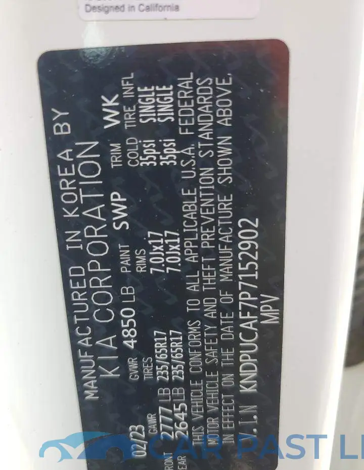 KNDPUCAF7P7152902# 14