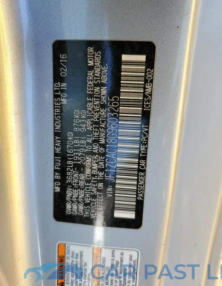 JF1ZCAC18G9603265# 12