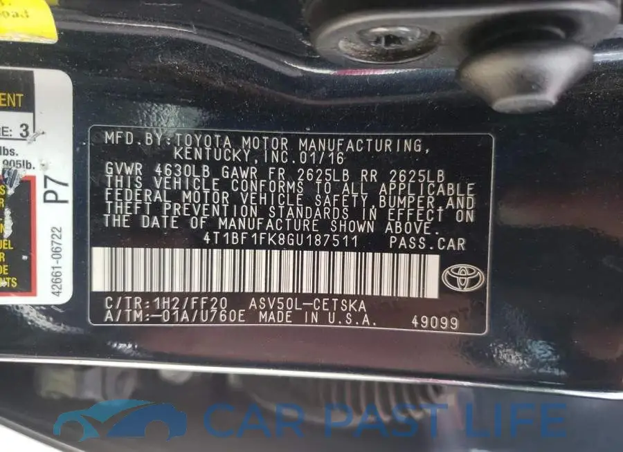 4T1BF1FK8GU187511# 13
