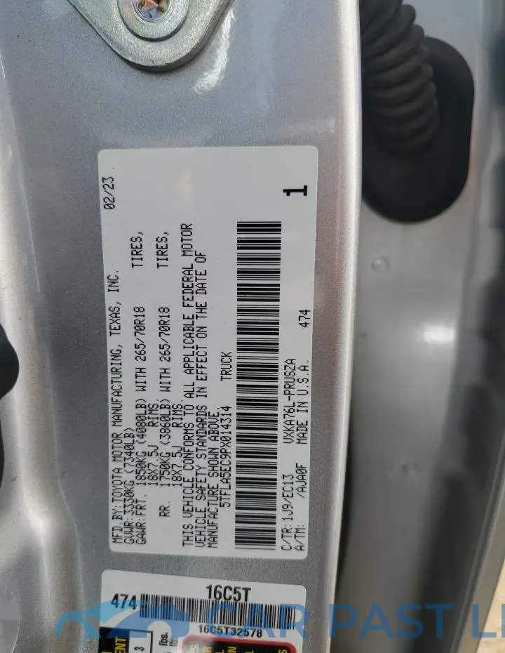 5TFLA5EC9PX014314# 12