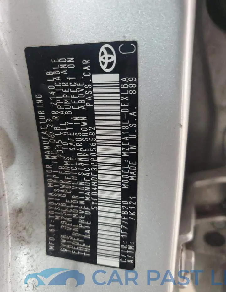5YFB4MDE9PP056982# 13