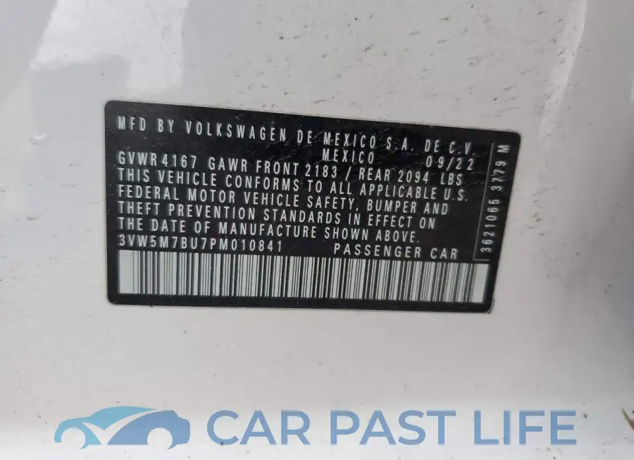 3VW5M7BU7PM010841# 13