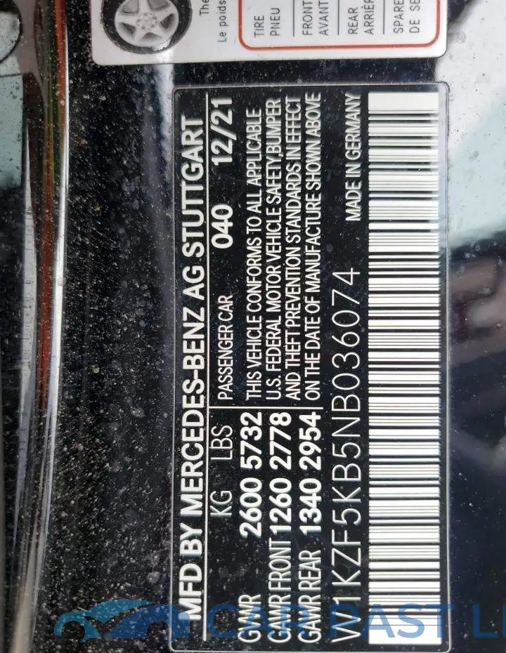 W1KZF5KB5NB036074# 12