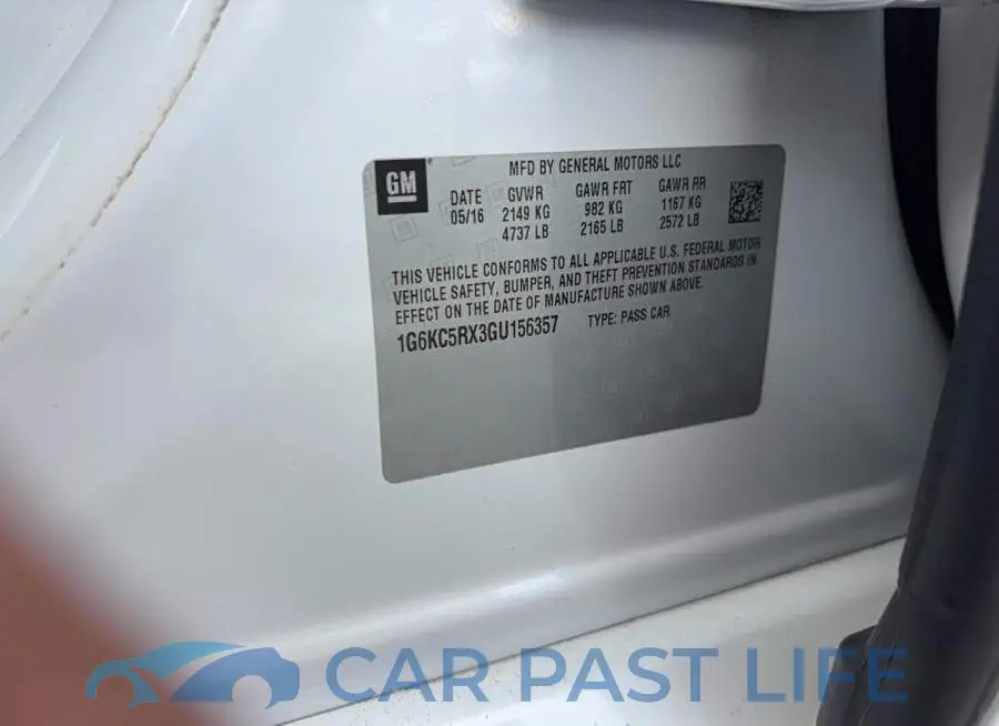 1G6KC5RX3GU156357# 10