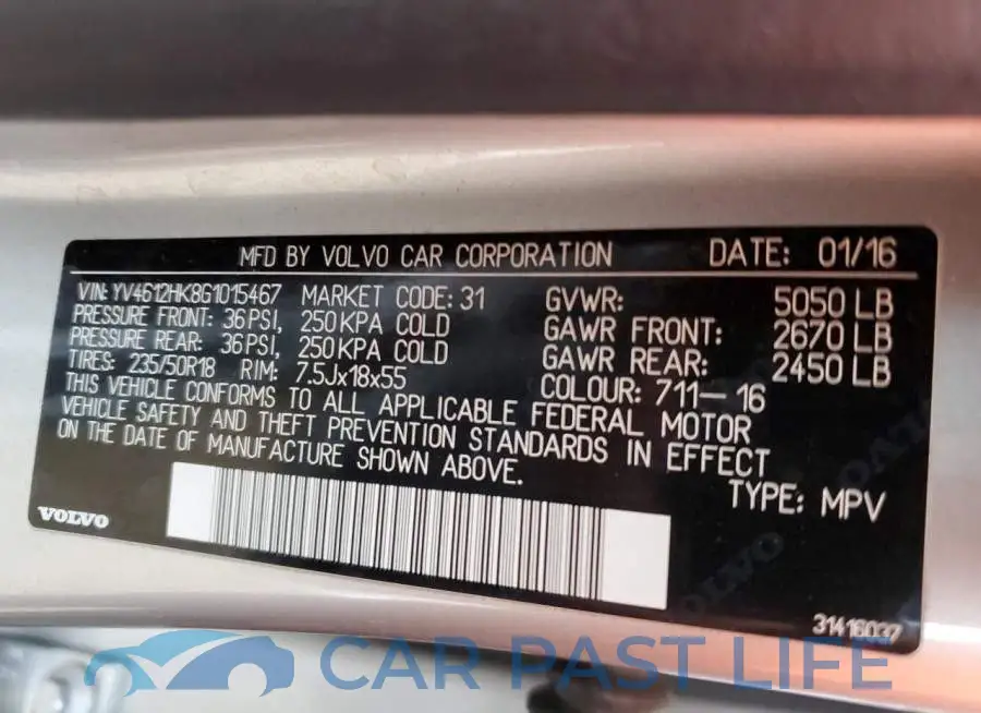 YV4612HK8G1015467# 13