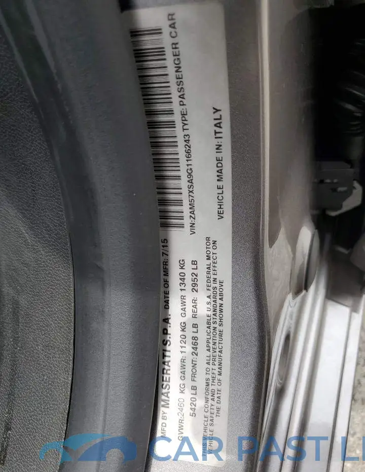 ZAM57XSA9G1166243# 12