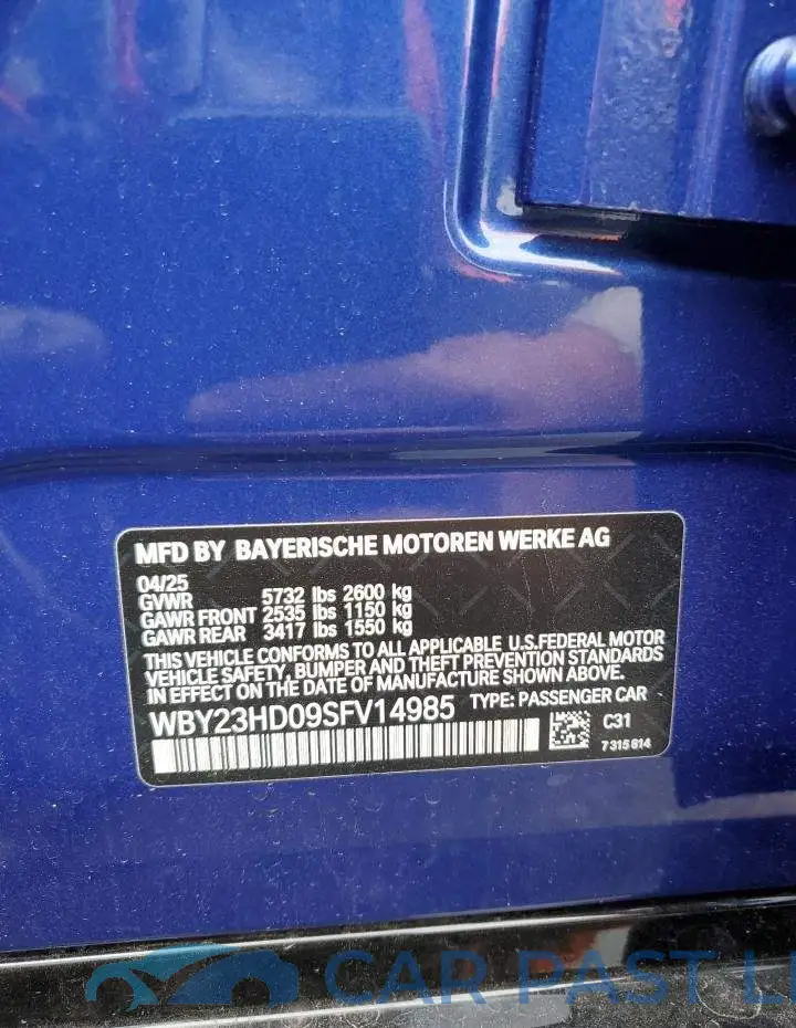 WBY23HD09SFV14985# 12