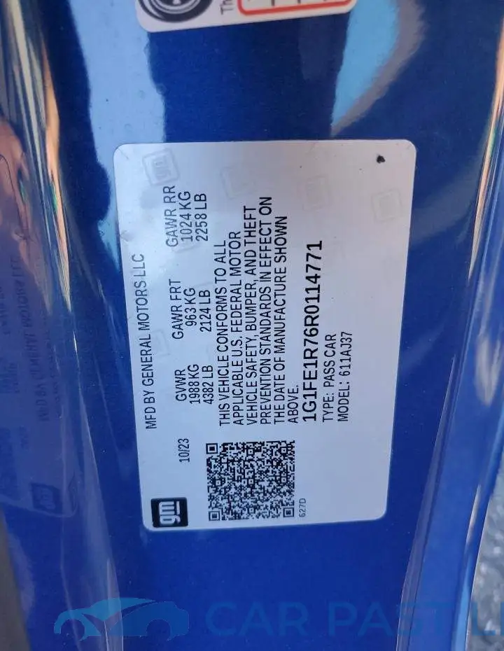 1G1FE1R76R0114771# 13
