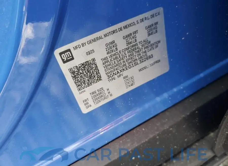 3GNAXKEG1SL322693# 13