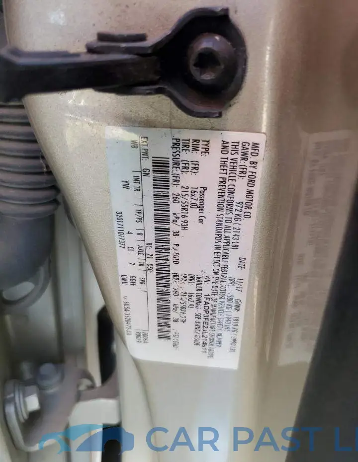 1FADP3FE2JL214611# 12