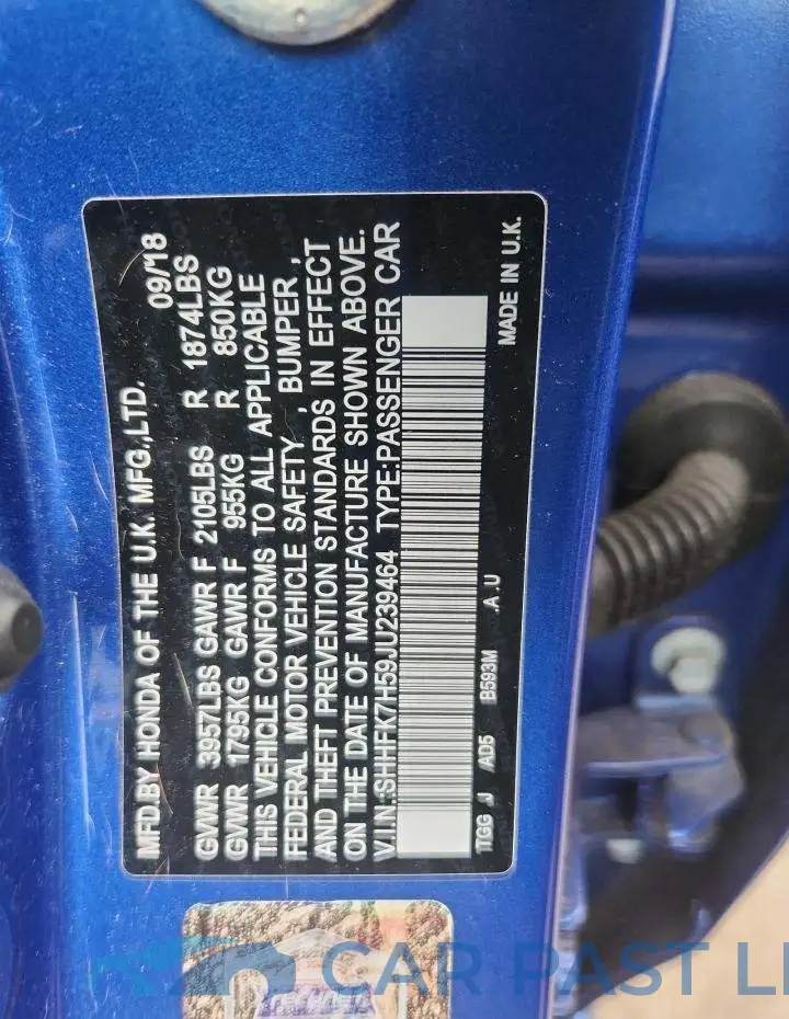 SHHFK7H59JU239464# 13
