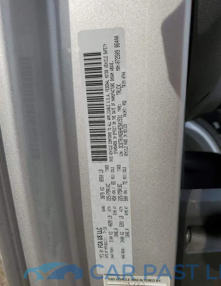 3C6TRVAG6HE501531# 13