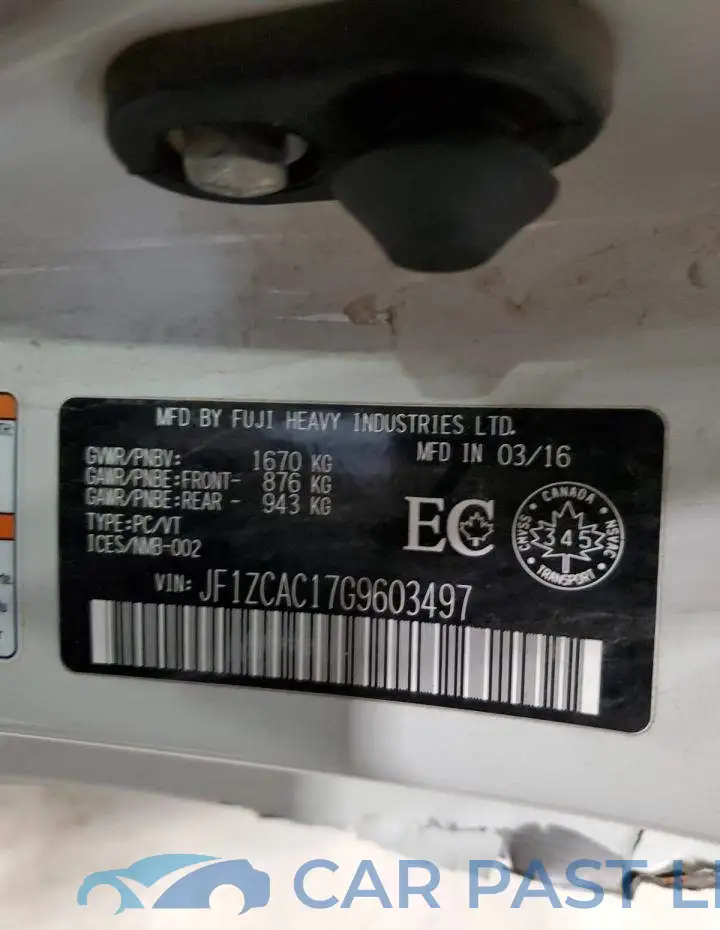 JF1ZCAC17G9603497# 12