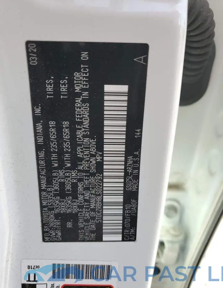 5TDCZRBH8LS022792# 13