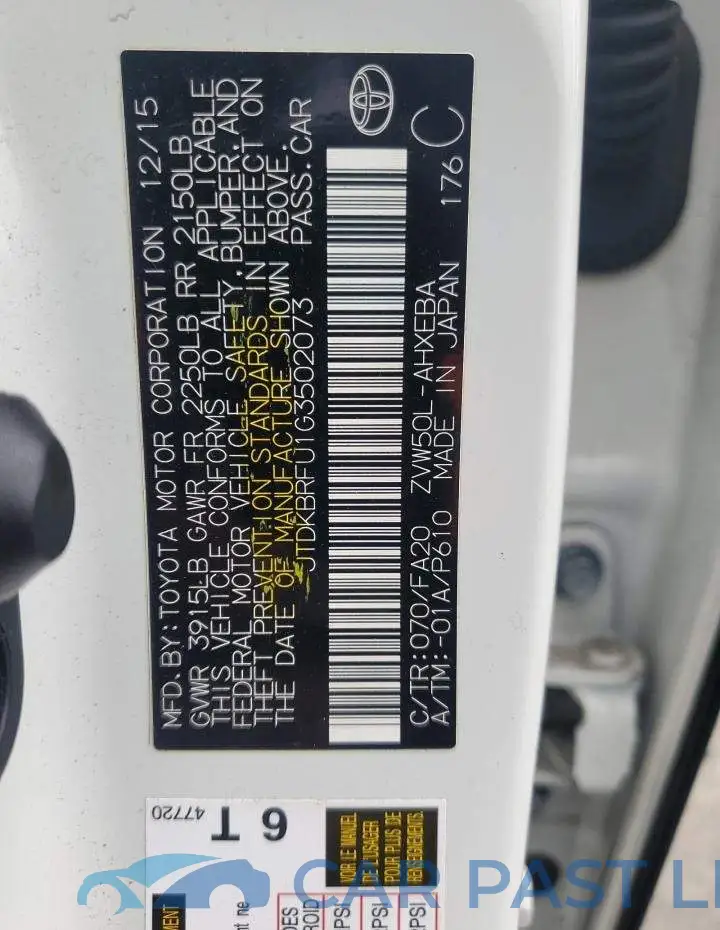 JTDKBRFU1G3502073# 14