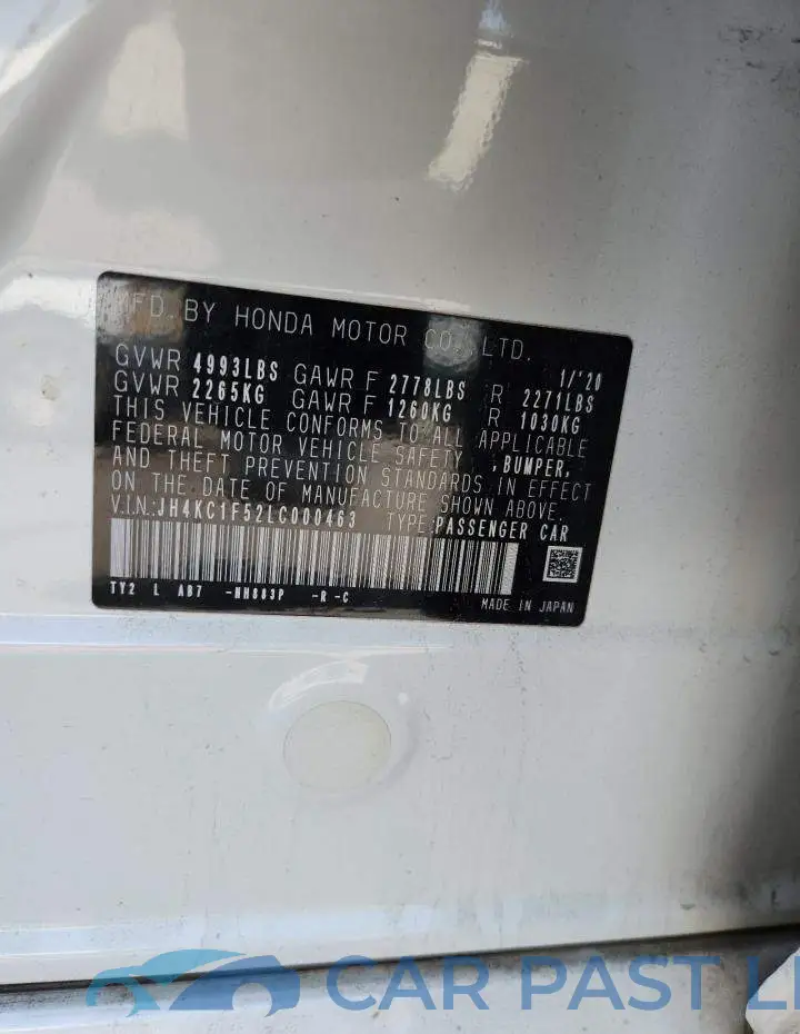 JH4KC1F52LC000463# 12