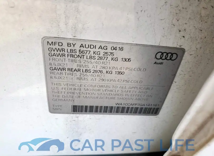 WA1CCAFP7GA141161# 12