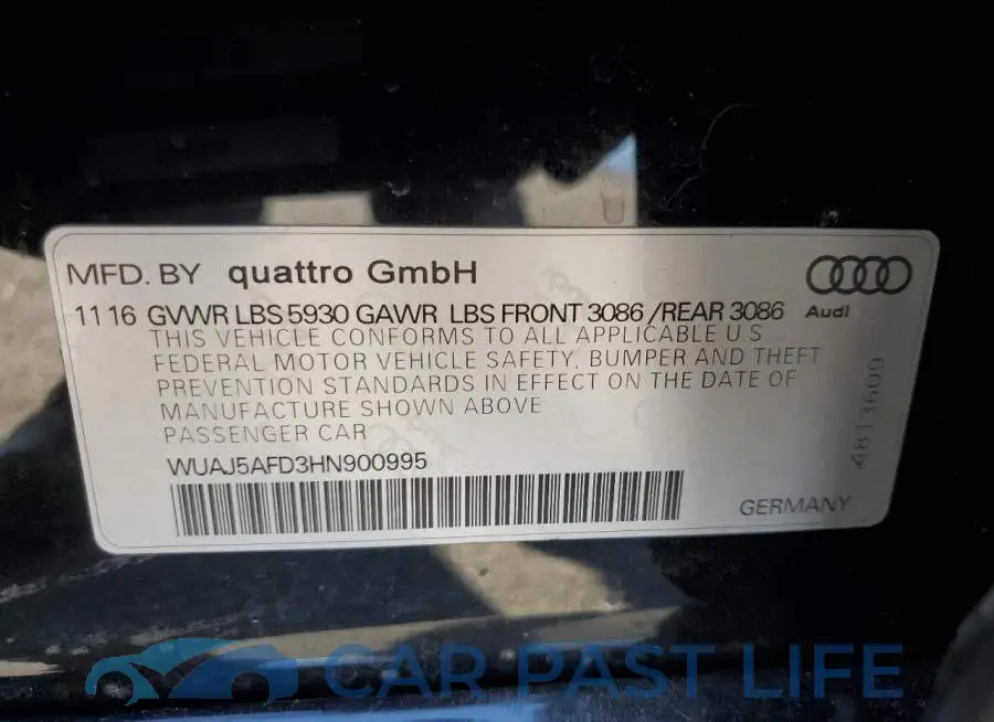 WUAJ5AFD3HN900995# 12